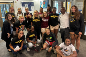 The Stephens College Stars basketball team made a meaningful visit to Alpha Hart Lewis Elementary this week, engaging with students while promoting the Champions of Character program through interactive activities.