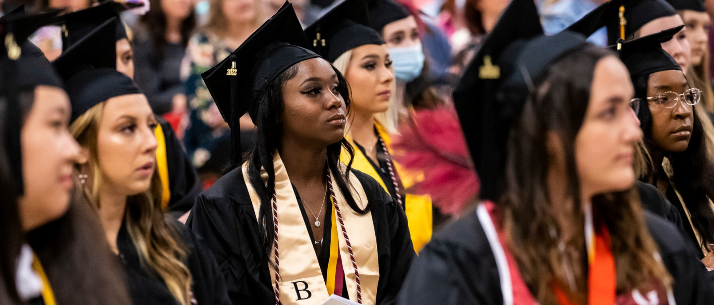 Students at graduation.