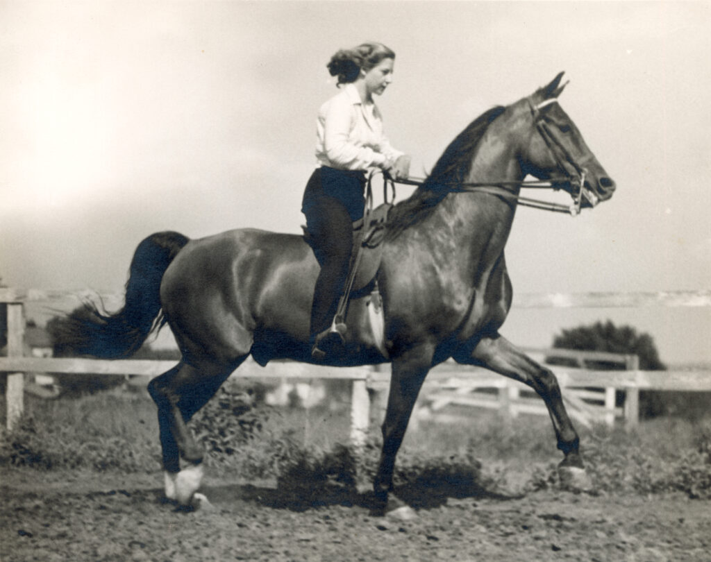 A Stephens student rides a horse as part of the Prince of Wales riding club, the country’s oldest continuously active riding club, forms on campus.