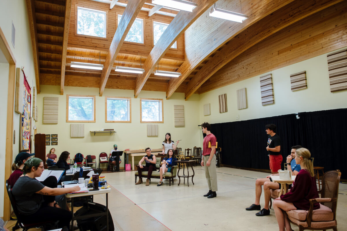 Rehearsal at Weaver Commons, Okoboji Summer Theatre