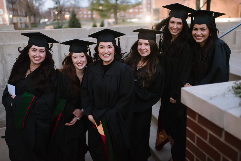 A group of Stephens Graduates posing at Graduation.