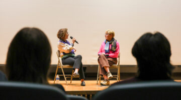 Humor, Heart and Breast Cancer Awareness: Alumna Traven Rice Returns for Screening of “Lay Lefty Down” 