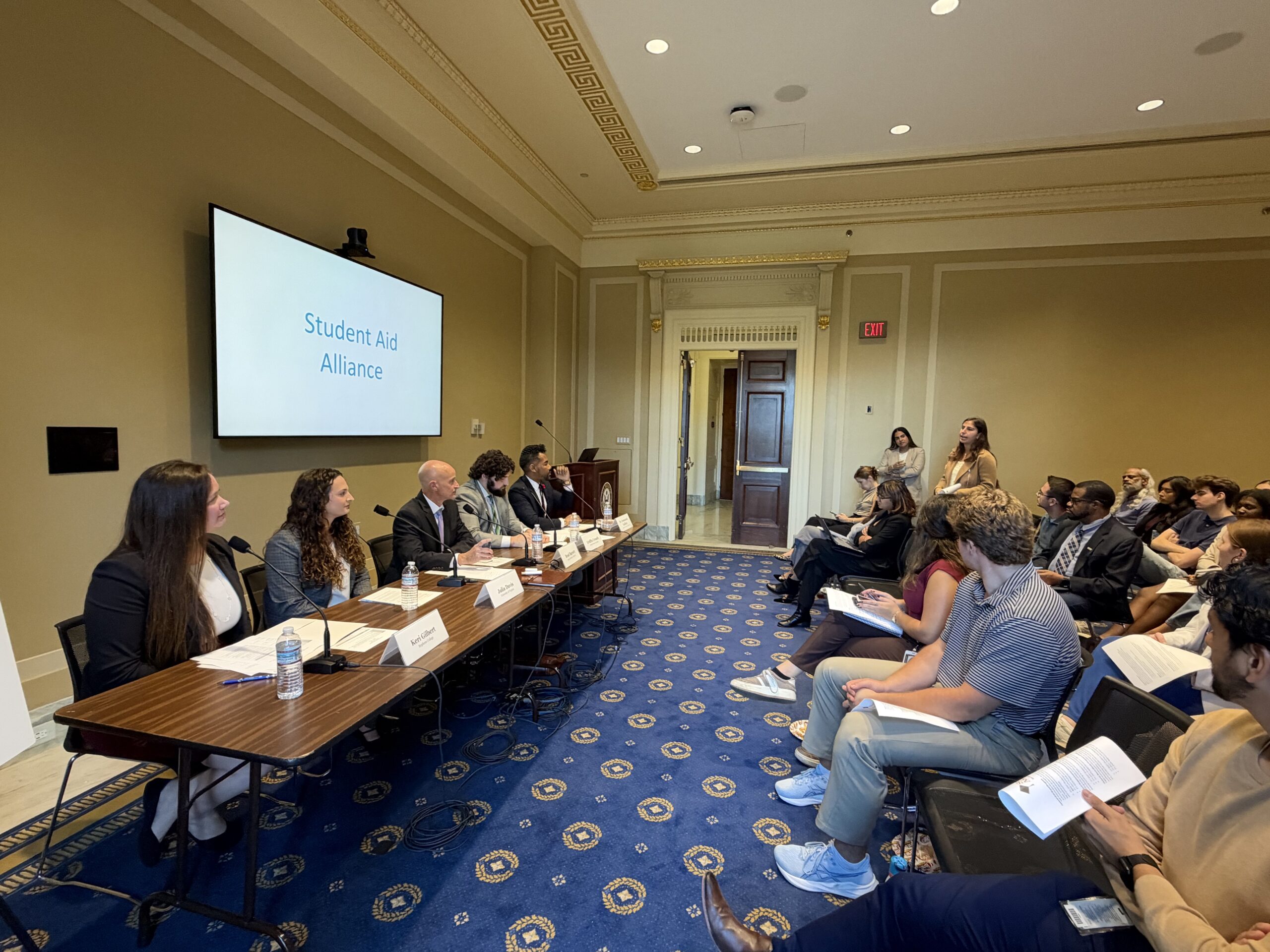 Panel at the Future of Student Aid Programs Congressional Briefing hosted by the Student Aid Alliance.