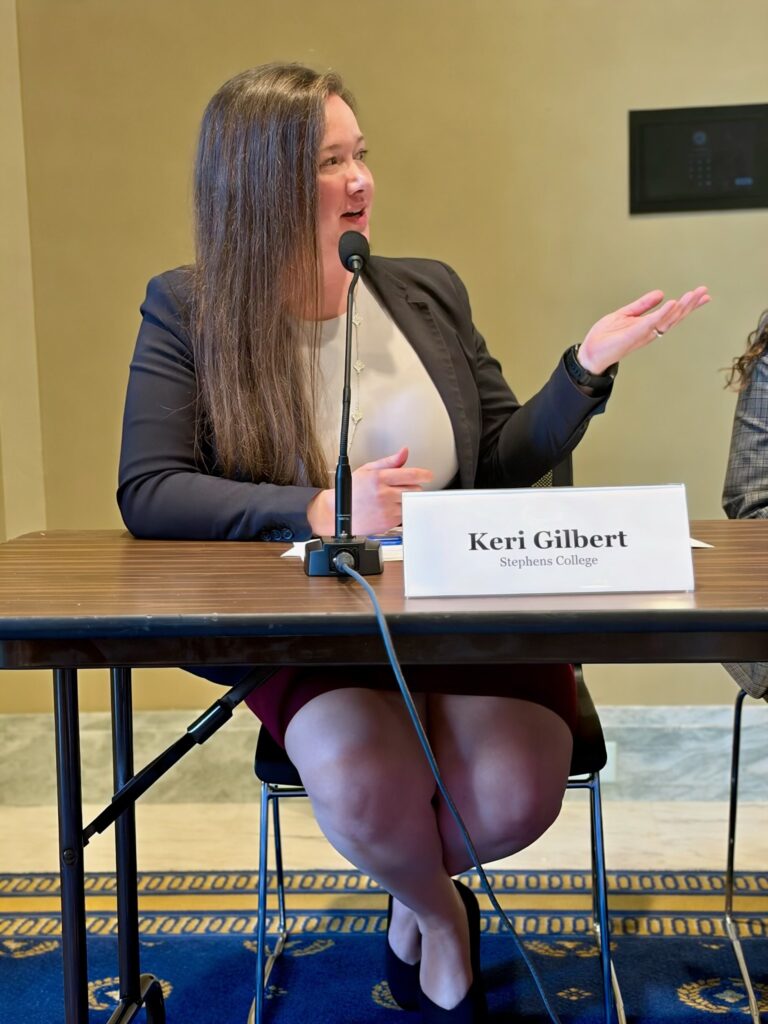 Keri Gilbert answering a question during the panel.